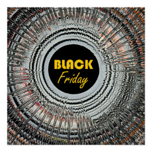 Pôster Anúncio da Black Friday com arte de rotação origin