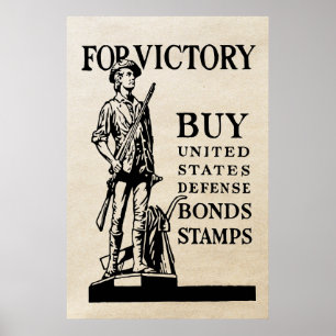 Poster Anúncio das obrigações da Segunda Guerra Mundia