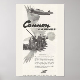Poster Anúncio De Aeronave Bell De 1941