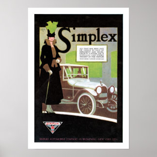 Poster Anúncio de automóvel simplificado