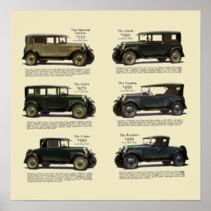 Poster Anúncio De Automóvel Vintage 1928