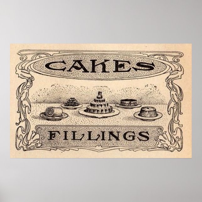 Pôster Anúncio De Bakery Vintage (Frente)