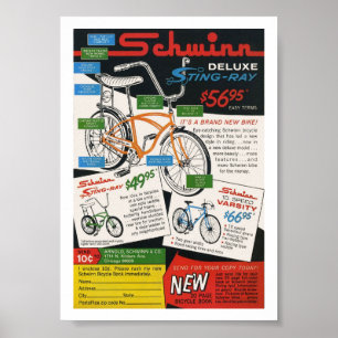 Poster Anúncio de Bicicleta Antiga