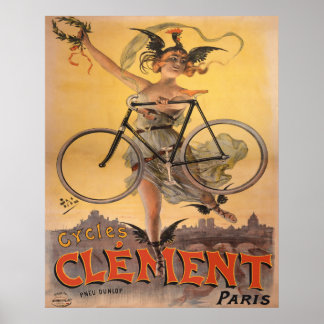 Poster anúncio de bicicleta francesa de 1898