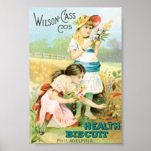 Poster Anúncio De Biscoito Vintage Health