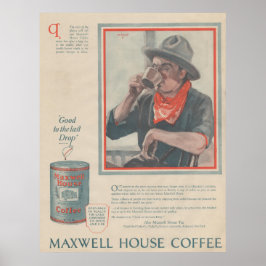 Poster Anúncio de café do 1920