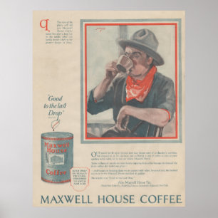 Poster Anúncio de café do 1920