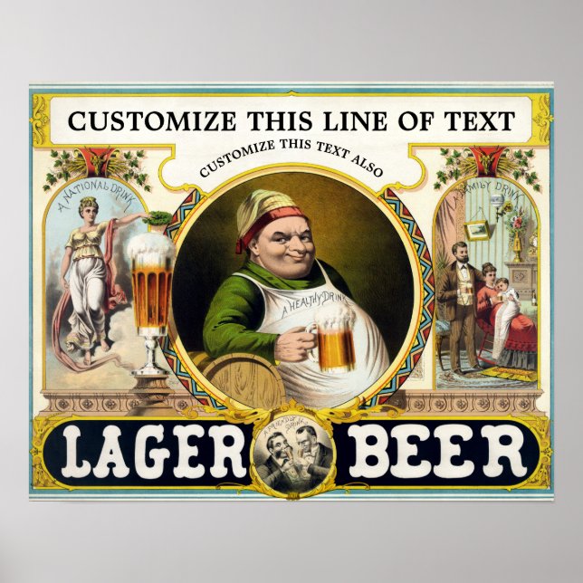 Poster Anúncio de Cerveja de 1879 (Frente)