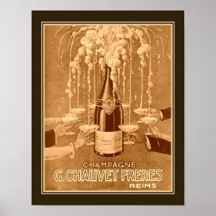 Poster Anúncio de champanhe Art Deco 1923