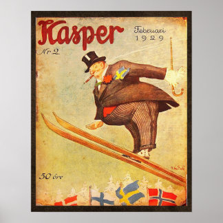 Poster Anúncio de Charuto Escandinavo Vintage