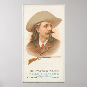 Poster Anúncio de Cigarro de Buffalo Bill