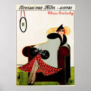 Poster Anúncio de cinema clássico italiano-silente THAI