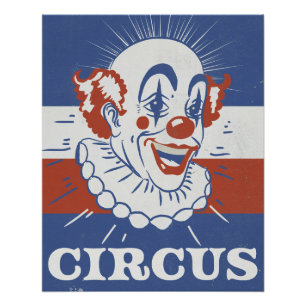 Pôster Anúncio de Circo Antigo