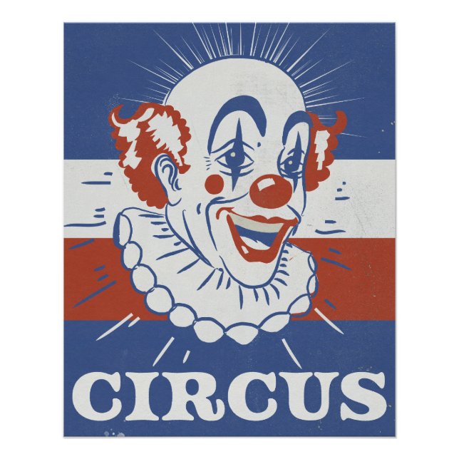 Pôster Anúncio de Circo Antigo  (Frente)