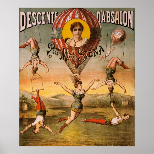 Poster Anúncio De Circo Vintage (Frente)