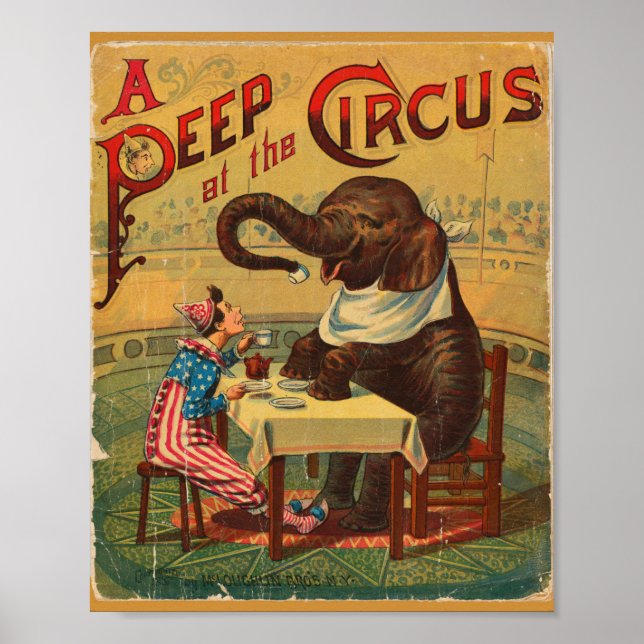 Poster Anúncio De Circo Vintage (Frente)