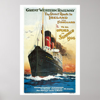 Poster Anúncio de embarcação de colheita viagem para a Ir
