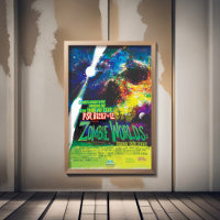 Anúncio de Filme de Horror Sci-Fi, Mundos Zombie