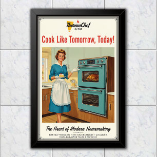Poster Anúncio de Forno ThermoChef Vintage de 1960
