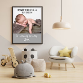 Poster Anúncio de Foto de Novo Nascimento do Bebê