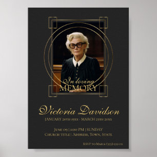 Poster Anúncio de Funeral Digital Cinza Escuro