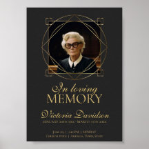 Anúncio de Funeral Digital Pós Escuro Cinza