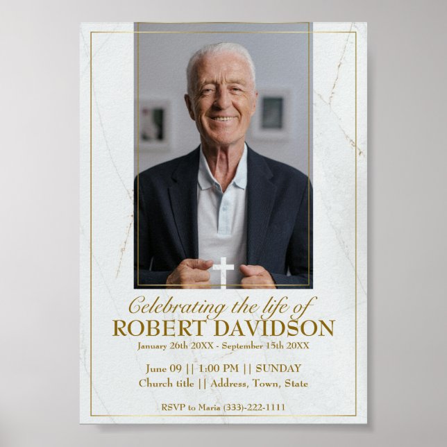 Poster Anúncio de Funeral no Facebook para Download Imedi (Frente)