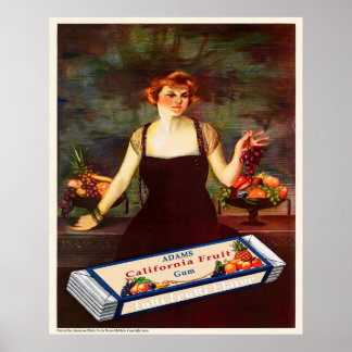 Poster Anúncio de Goma de Mascar Vintage de 1920