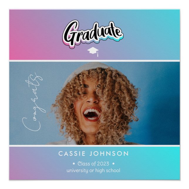 Pôster Anúncio de graduação (Frente)