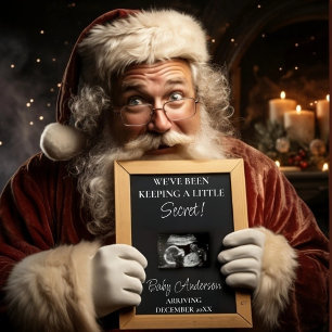 Poster Anúncio de Gravidez do Presente de Natal