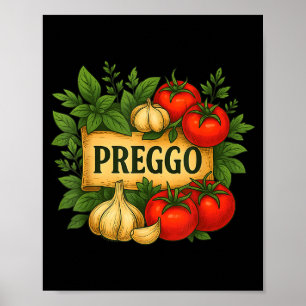 Poster Anúncio de gravidez fofo, roupa de grávida