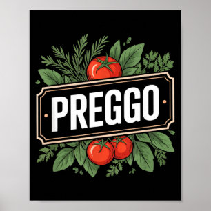Poster Anúncio de Gravidez Molho de Pasta Prego Engraçado