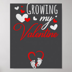Poster Anúncio de Gravidez Nova Mãe Crescendo Meu Valenti