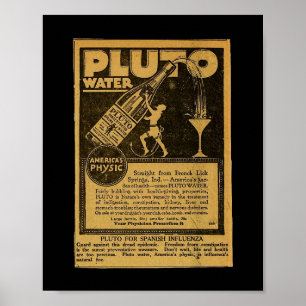 Poster Anúncio de medicação tônica com gripe espanhol