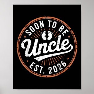 Poster Anúncio de Novo Membro da Família Em Breve Tio Es