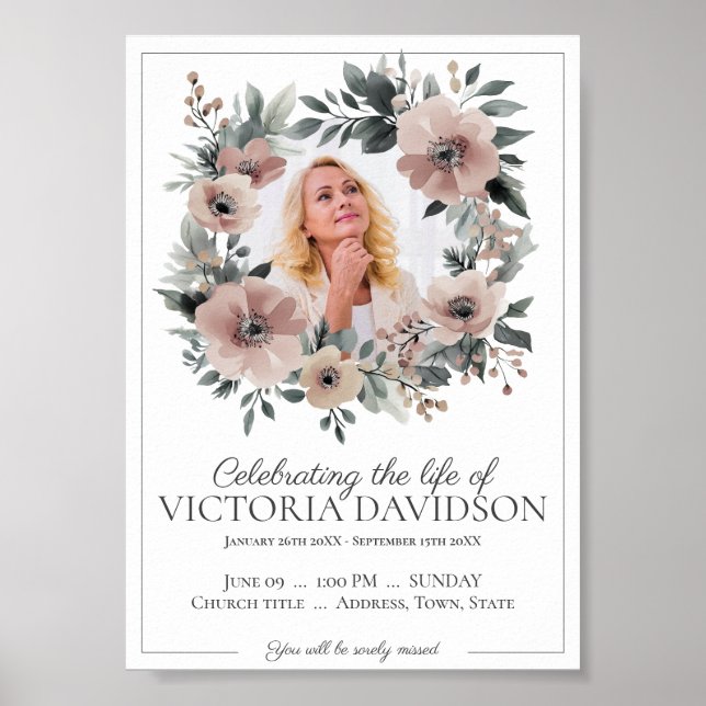 Poster Anúncio de Obito Digital para Download Imediato (Frente)