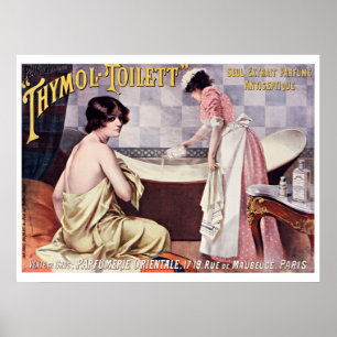 Poster Anúncio de Perfume Francês da Era Vitoriana Antiga