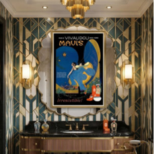 Poster Anúncio de Perfume Reprodução Art Déco Vintage 192
