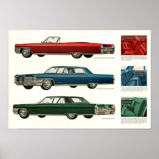 Poster Anúncio de prestígio do Cadillac 1965