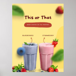 Poster Anúncio de Promoção de Milk Shake de Restaurante n