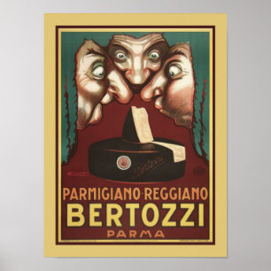 Poster Anúncio de Queijo Bertozzi de 1930