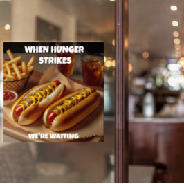 Poster Anúncio de Restaurante de Hotdogs Batata Frita Beb