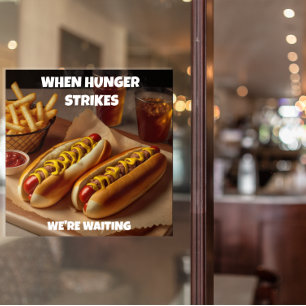Poster Anúncio de Restaurante de Hotdogs Batata Frita Beb