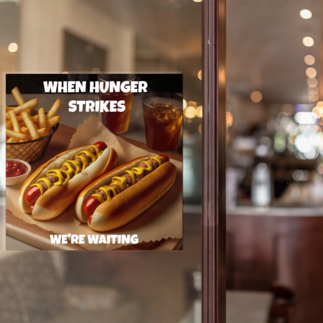 Poster Anúncio de Restaurante de Hotdogs Batata Frita Beb (Criador carregado)