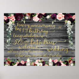 Poster Anúncio de script Swash Dourado do DIY Rustic Rico
