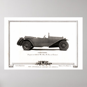 Poster Anúncio do automóvel do Roadster do Gunboat do