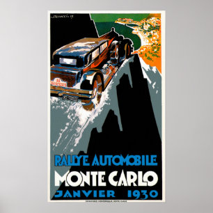 Poster Anúncio do automóvel do vintage do ~ da reunião