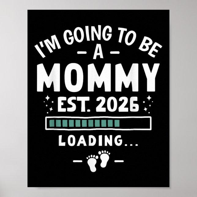 Poster Anúncio do bebê 1rua Mãe Eu vou ser um M (Frente)