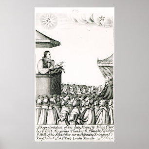 Pôster Anúncio do nascimento do filho de Charles i