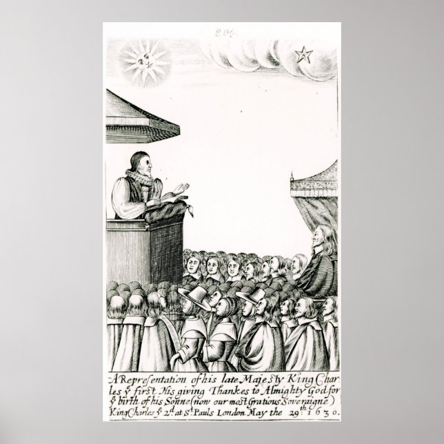 Pôster Anúncio do Nascimento do Filho de Charles I (Frente)